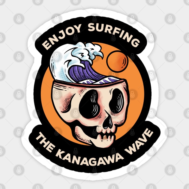 Enjoy Surfing The Kanagawa Wave Sticker by jayaadiprastya